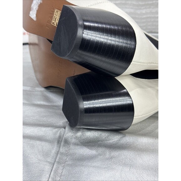 (E2) FRAME Women Le Lexington Off White Leather Chelsea Boot SIZE 38,5 - Picture 9 of 11